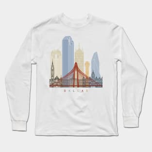 Dallas skyline poster Long Sleeve T-Shirt